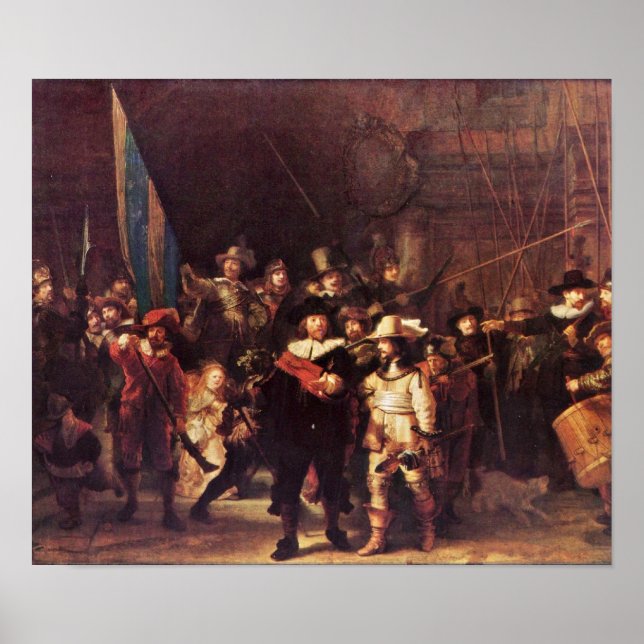 Rembrandt Harmenszoon van Rijn - The Night Watch Poster (Front)