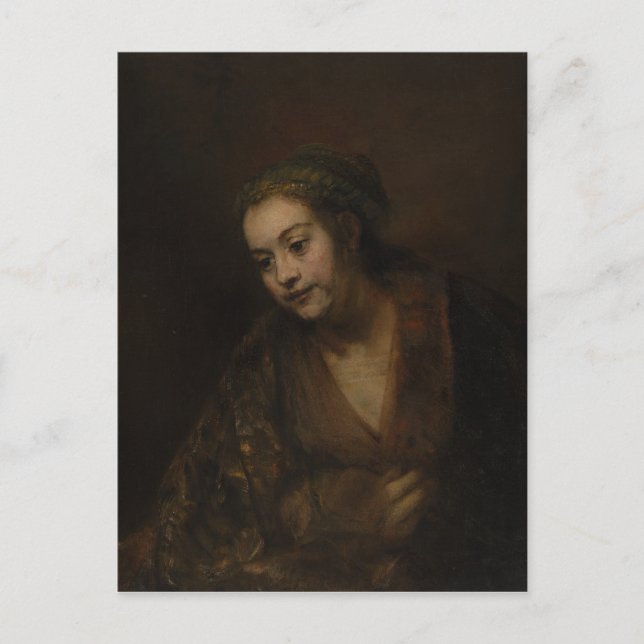 Rembrandt Hendrickje Stoffels Postcard (Front)
