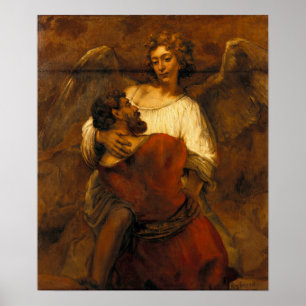 Rembrandt - Jacob Wrestling With Angel Poster