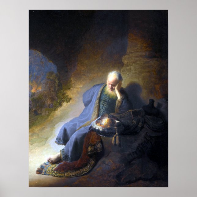 Rembrandt Jeremiah Lamenting the Destruction Poster (Front)