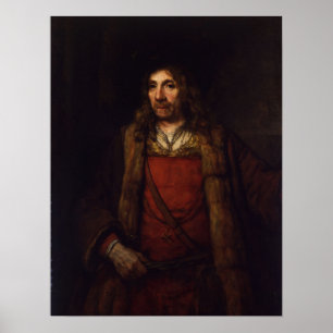 Rembrandt - Man In Fur-Lined Coat Poster