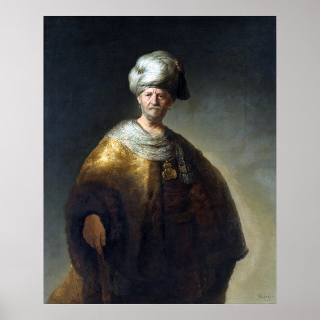Rembrandt Man in Oriental Costume Poster (Front)