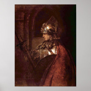 Rembrandt - Man with arms (Alexander the Great) Poster