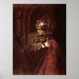 Rembrandt - Man with arms (Alexander the Great) Poster