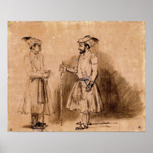Rembrandt - Mughal Noblemen Shah Jahan Dara Shikoh Poster