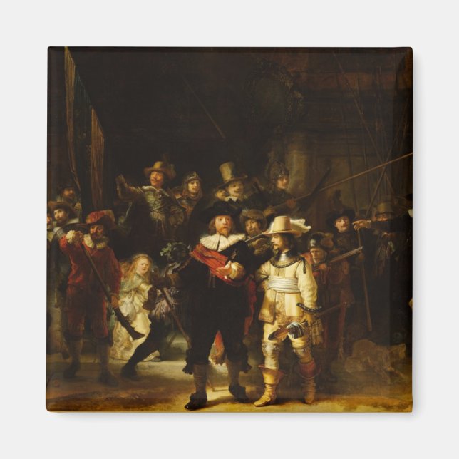 Rembrandt Nightwatch Night Watch Baroque Painting Magnet (Front)