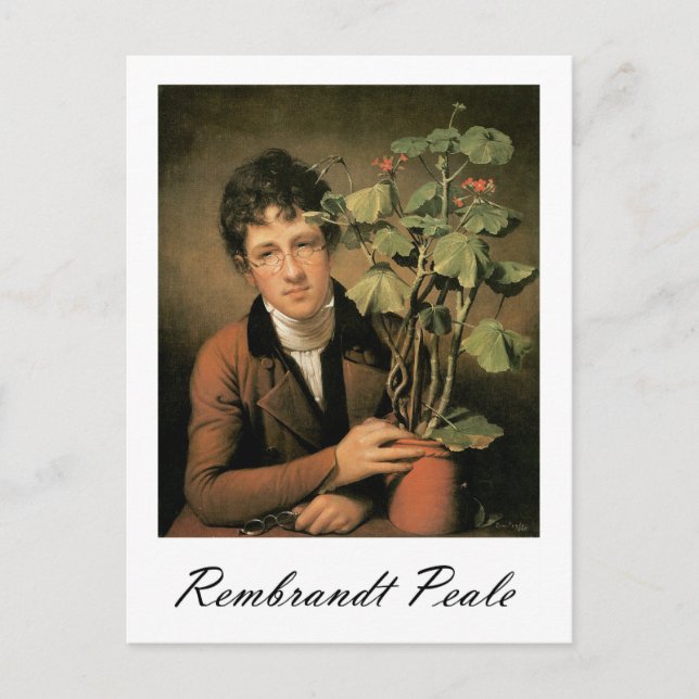 Rembrandt Peale Rubens Peale with a Geranium Postcard (Front)