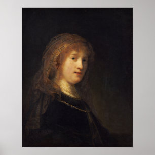 Rembrandt - Saskia Uylenburgh, Artist's Wife Poster