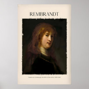Rembrandt Saskia van Uylenburgh Portrait Print