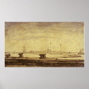 Rembrandt - Schellingwou Seen From Diemerdijk 1655 Poster