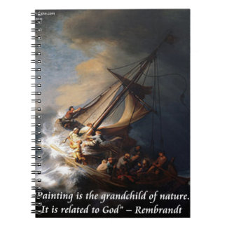 Rembrandt Sea Of Galilee & Nature Quote Notebook