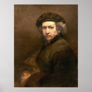 Rembrandt: Self Portrait Beret & Turned-Up Collar Poster