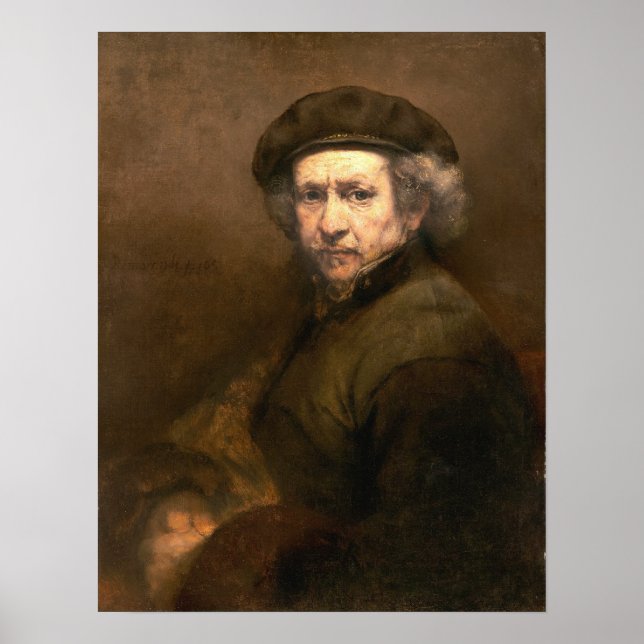 Rembrandt: Self Portrait Beret & Turned-Up Collar Poster (Front)
