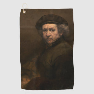 Rembrandt Self Portrait: Dutch Golden Age Painter Golf Towel