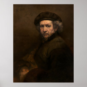 Rembrandt Self Portrait: Dutch Golden Age Painter Poster