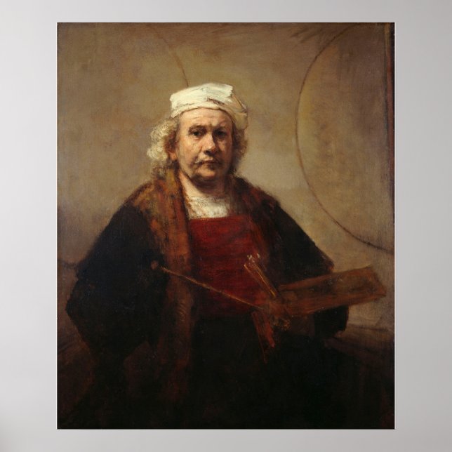 Rembrandt Self Portrait with Circles Poster (Front)