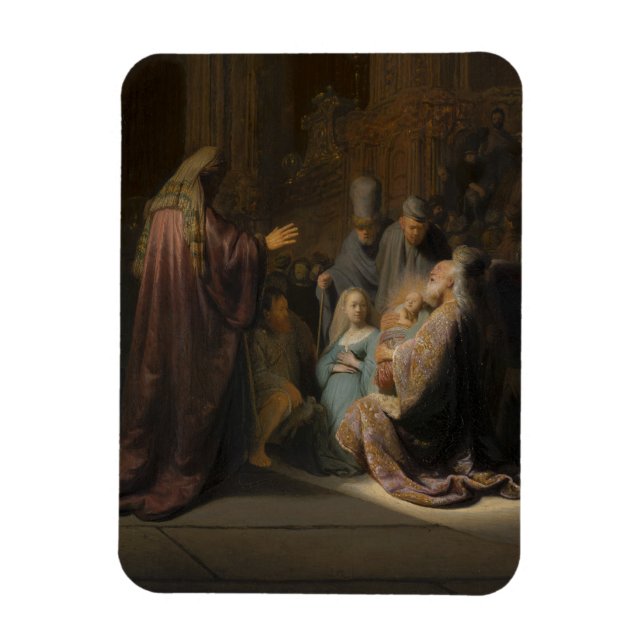 Rembrandt, Simeon's Song of Praise - Fine Art Magnet (Vertical)