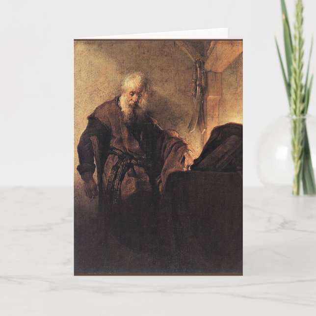 Rembrandt - St. Paul at his Writing Desk Card (Front)