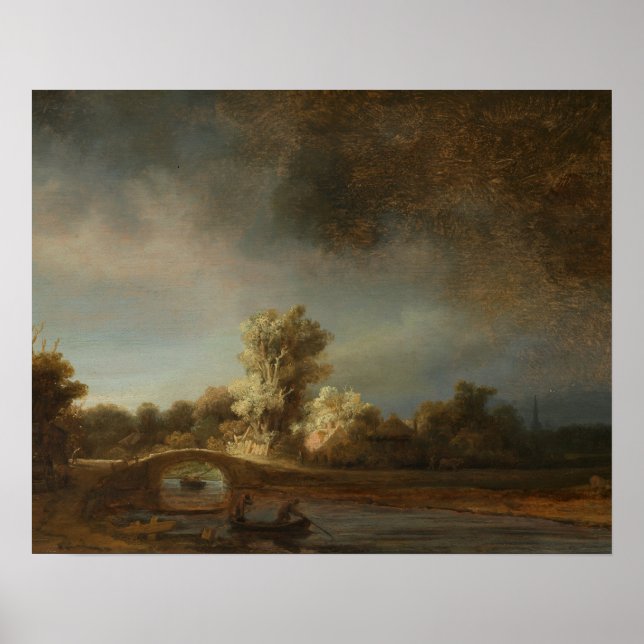 Rembrandt Stone bridge Poster (Front)