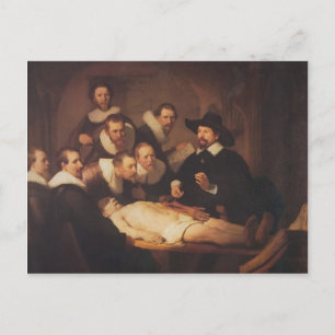 Rembrandt- The Anatomy Lesson of Dr. Nicolaes Tulp Postcard