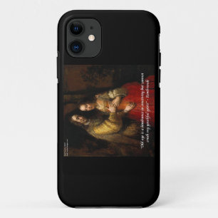 Rembrandt "The Jewish Bride" & Famous Aging Quote iPhone 11 Case