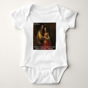 Rembrandt "The Jewish Bride" & Old Age Quote Baby Bodysuit
