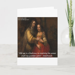 Rembrandt "The Jewish Bride" & Old Age Quote Card