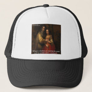 Rembrandt "The Jewish Bride" & Old Age Quote Trucker Hat