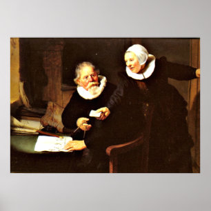 Rembrandt: The Shipbuilder and his Wife, 1633 Poster