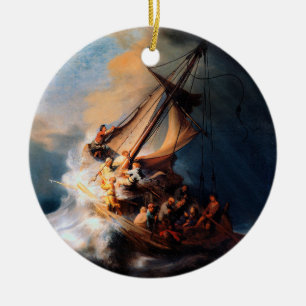 Rembrandt - The Storm of the Sea of Galilee Ceramic Ornament