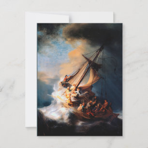 Rembrandt - The Storm of the Sea of Galilee Postcard