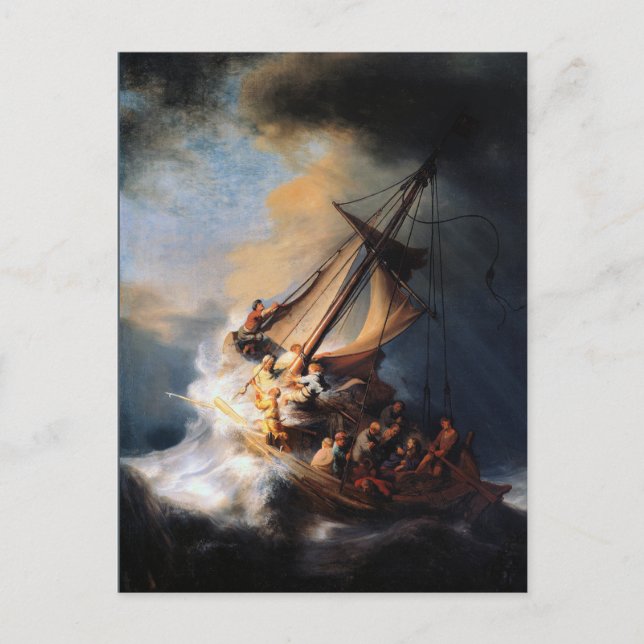 Rembrandt - The Storm of the Sea of Galilee Postcard (Front)