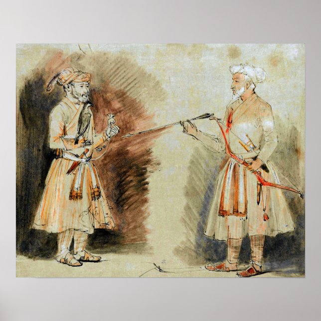 Rembrandt - Two Indian Noblemen 1654 Poster (Front)