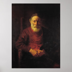 Rembrandt Van Rijn, An Old Man in Red Poster