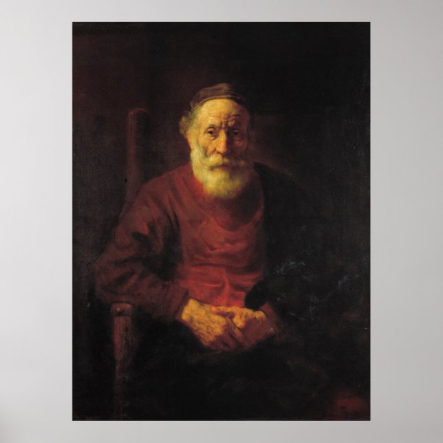 Rembrandt Van Rijn, An Old Man in Red Poster (Front)