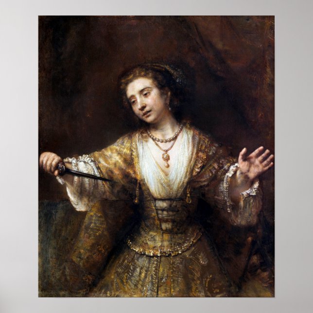 Rembrandt van Rijn Lucretia Poster (Front)