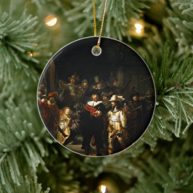 Rembrandt van Rijn The Night Watch Ceramic Ornament (Tree)