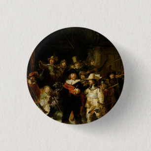 REMBRANDT VAN RIJN- The Nightwatch 1642 3 Cm Round Badge