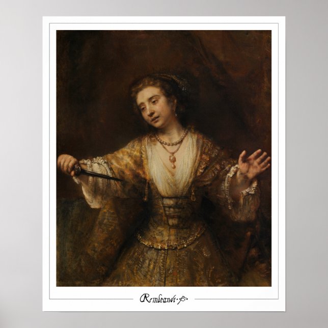 Rembrandt van Rijn Zedign Art Poster #717 (Front)