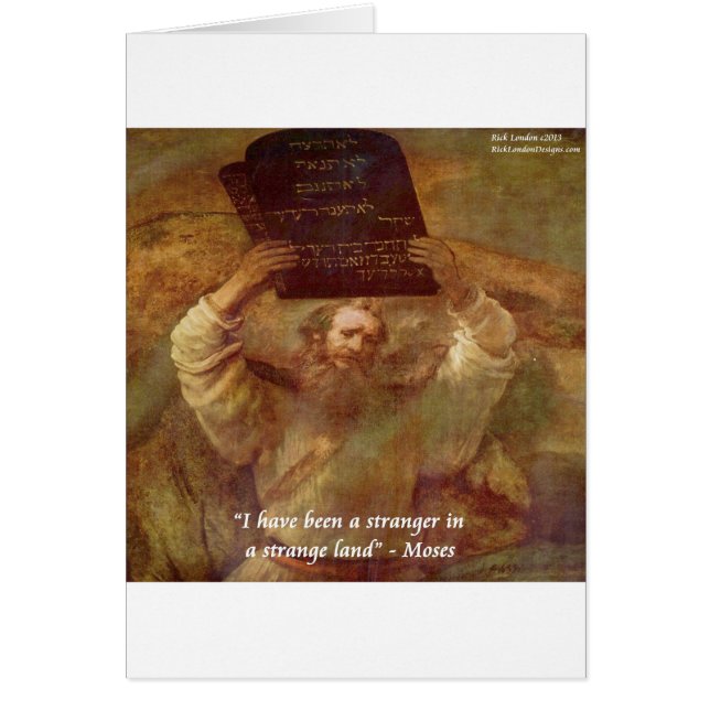 Rembrandt's Moses & Biblical Quote (Front)
