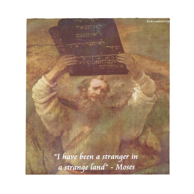 Rembrandt's Moses & Biblical Quote Notepad (Front)