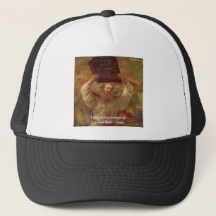 Rembrandt's Moses & Biblical Quote Trucker Hat