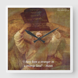Rembrandt's Moses Square Wall Clock