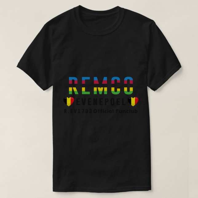 Remco Evenepoel R.EV 1703 Official Funclub Belgian T-Shirt (Design Front)
