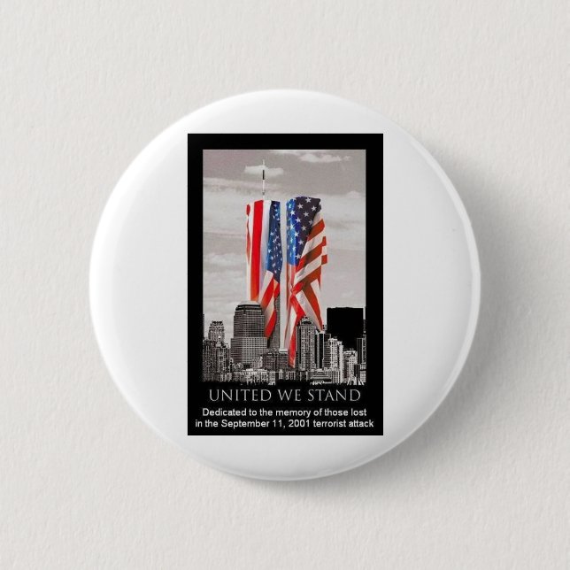 Remember 9/11 6 cm round badge (Front)