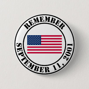 Remember 9/11 6 cm round badge