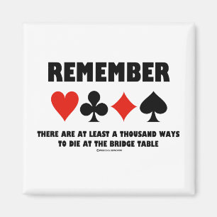 Remember At Least A Thousand Ways To Die At Bridge Magnet