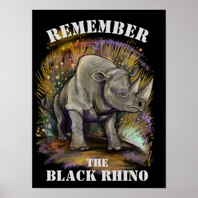 Remember Black Rhino Poster (Front)