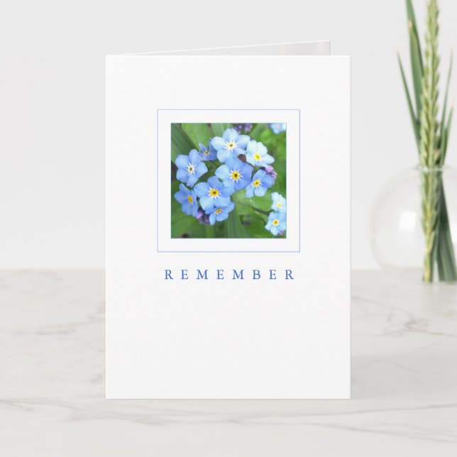 Remember Card: Sky Blue Forget-Me-Nots Card (Front)