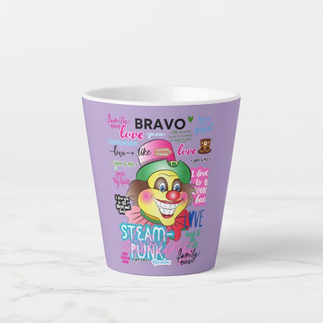 REMEMBER CLOWNS LATTE MUG (Front)